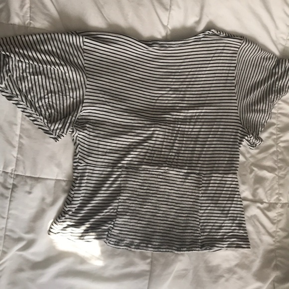 Jolt striped short sleeve tee with tie top - Picture 3 of 4